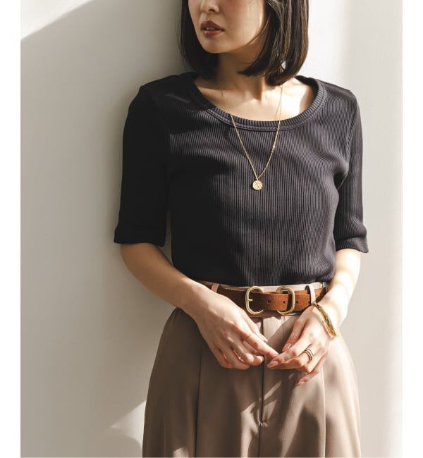 NOBLE「ULTIMAコットンラウンドネックT」|Tシャツ・カットソー|ブラック