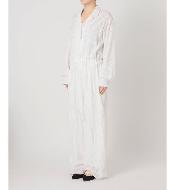 Spick and Span「オープンカラーレースジャンプスーツ」|オールインワン|