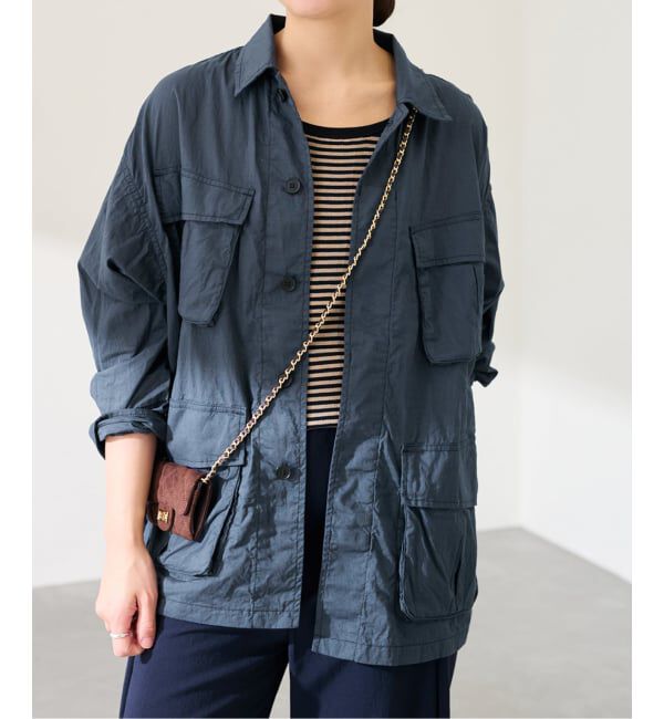 FRAMeWORK「≪予約≫ローンワッシャーミリタリージャケット」|ミリタリージャケット|ネイビー