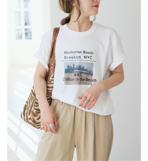Spick and Span「ANGE IN DISGUISE/アンジ イン ディスガイズ Manhattan Beach Brooklyn」|Tシャツ・カットソー|ホワイト