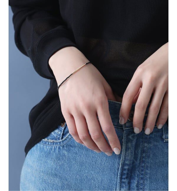 Lilas by Spick&Span「ゴールドパイプオニキスブレスレット K10」|ブレスレット・バングル|