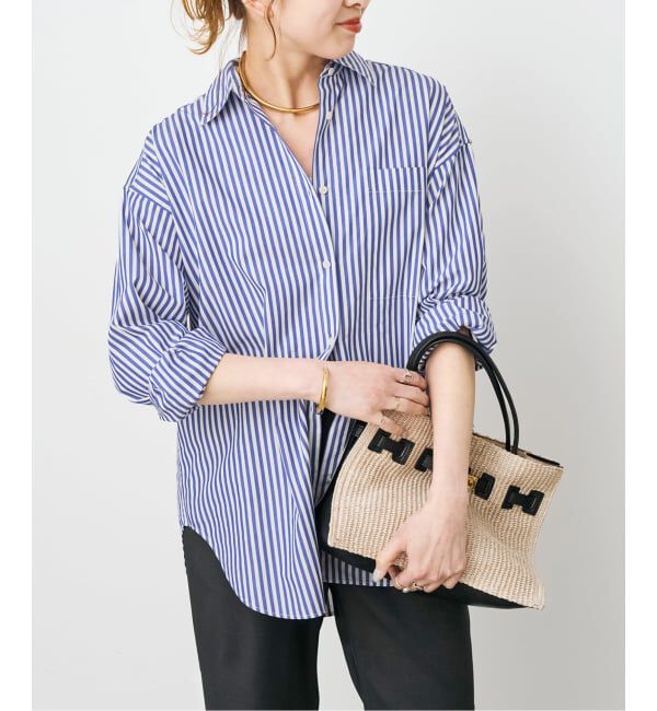 Spick and Span「《WEB限定 / 追加2》50コットンオーバーシャツ」|シャツ・ブラウス|ブルーベース