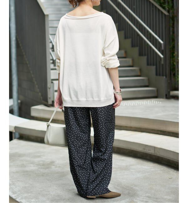 Spick and Span「ペーパーヤーンVネックルーズプルオーバー」|ニット・セーター|