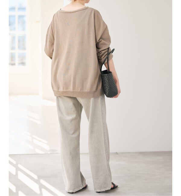 Spick and Span「ペーパーヤーンVネックルーズプルオーバー」|ニット・セーター|