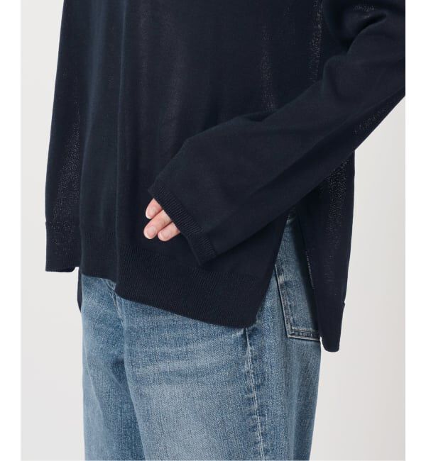 Spick and Span「ペーパーヤーンVネックルーズプルオーバー」|ニット・セーター|