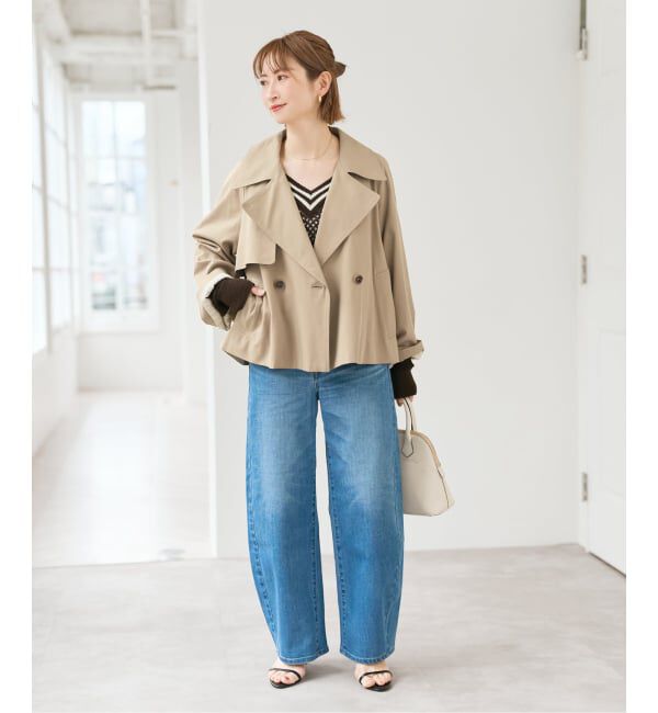 Spick and Span「《追加2》ソフトツイルショートトレンチコート」|トレンチコート|