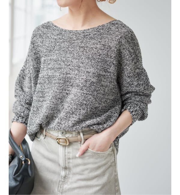 Spick and Span「《新色有り / 追加》ペーパーヤーン2WAYルーズプルオーバー」|ニット・セーター|