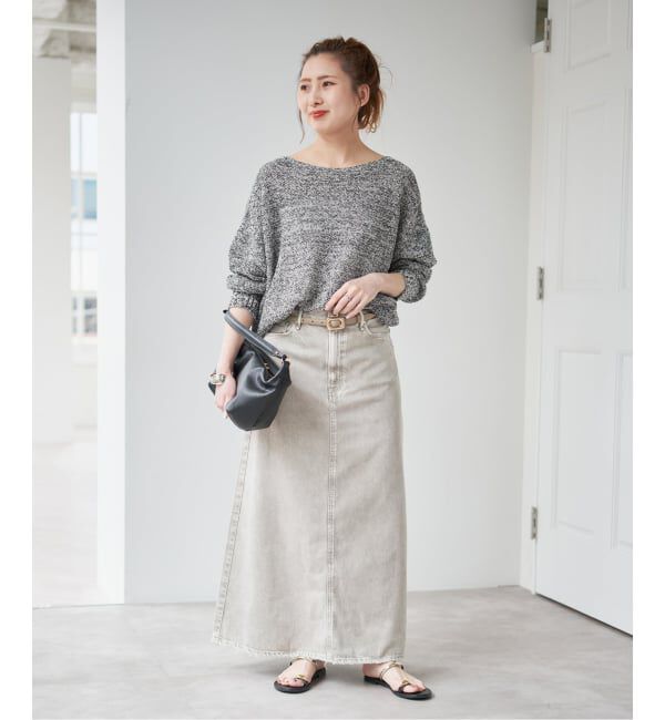 Spick and Span「《新色有り / 追加》ペーパーヤーン2WAYルーズプルオーバー」|ニット・セーター|