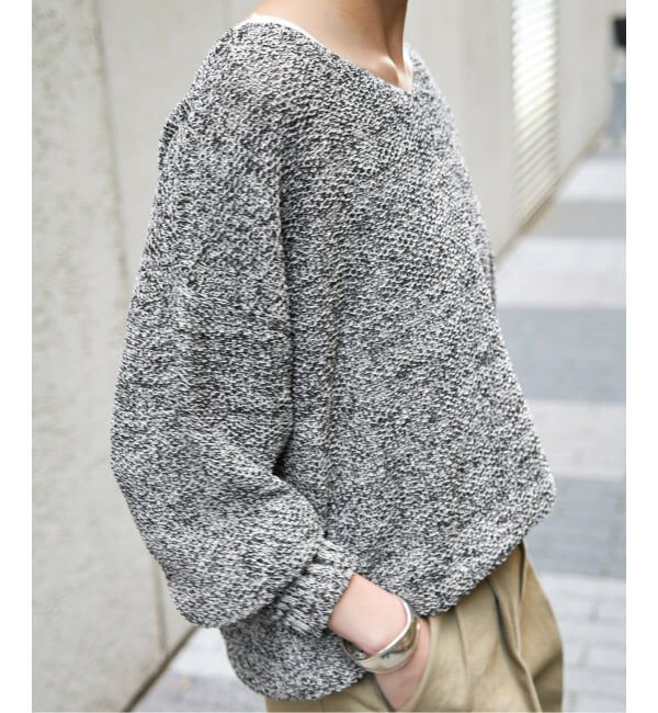 Spick and Span「《新色有り / 追加》ペーパーヤーン2WAYルーズプルオーバー」|ニット・セーター|