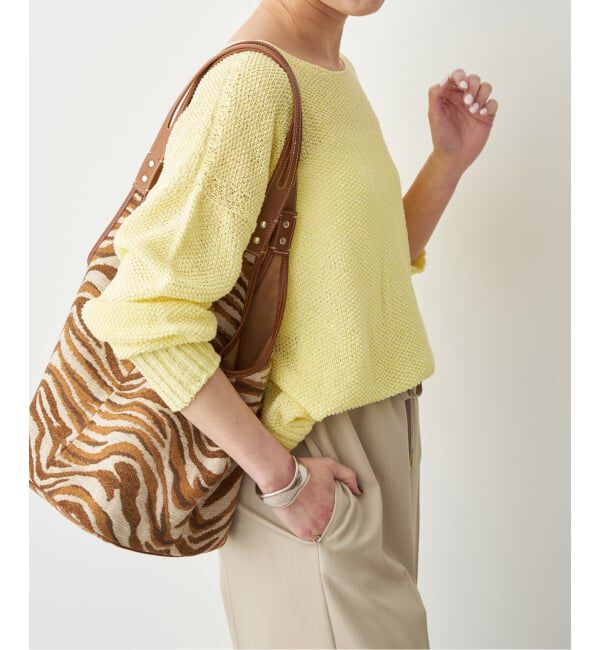 Spick and Span「《新色有り / 追加》ペーパーヤーン2WAYルーズプルオーバー」|ニット・セーター|