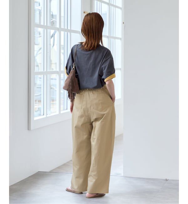 U by SPICK&SPAN「《予約》ルーズタックチノパンツ」|チノ|