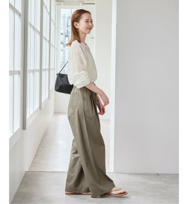 U by SPICK&SPAN「《予約》ルーズタックチノパンツ」|チノ|