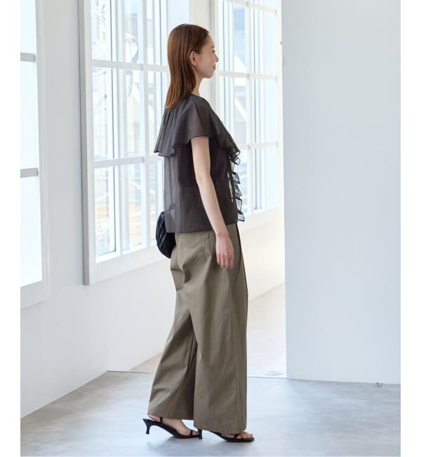 U by SPICK&SPAN「《予約》ルーズタックチノパンツ」|チノ|