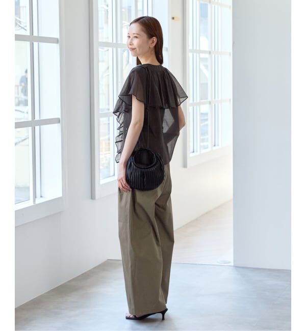 U by SPICK&SPAN「《予約》ルーズタックチノパンツ」|チノ|