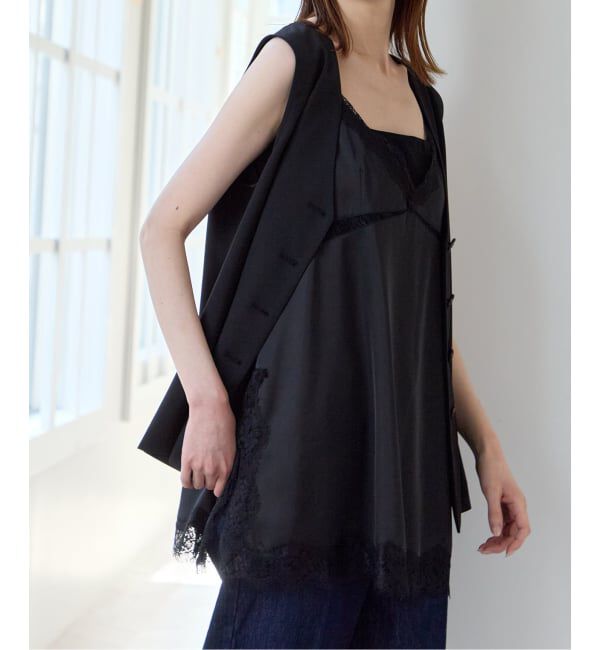 U by SPICK&SPAN「《予約》サテンレースキャミ」|キャミソール|