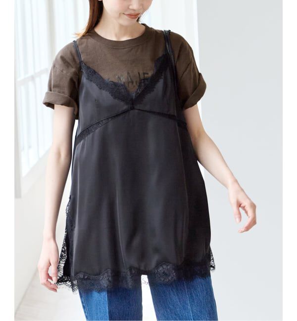 U by SPICK&SPAN「《予約》サテンレースキャミ」|キャミソール|