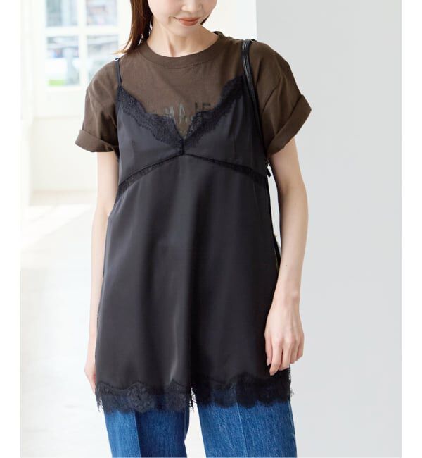 U by SPICK&SPAN「《予約》サテンレースキャミ」|キャミソール|