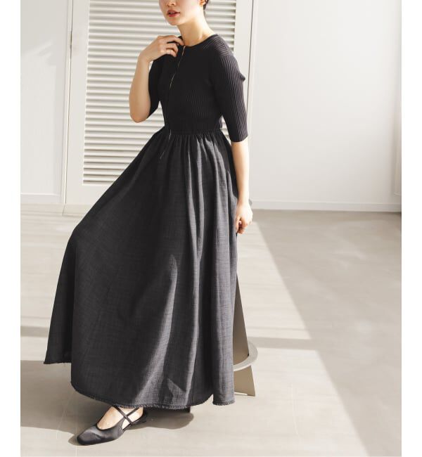 NOBLE「《追加・新色》フロントジップドッキングワンピース」|ワンピース|