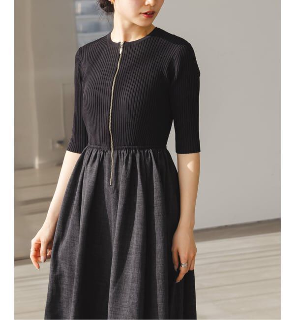 NOBLE「《追加・新色》フロントジップドッキングワンピース」|ワンピース|