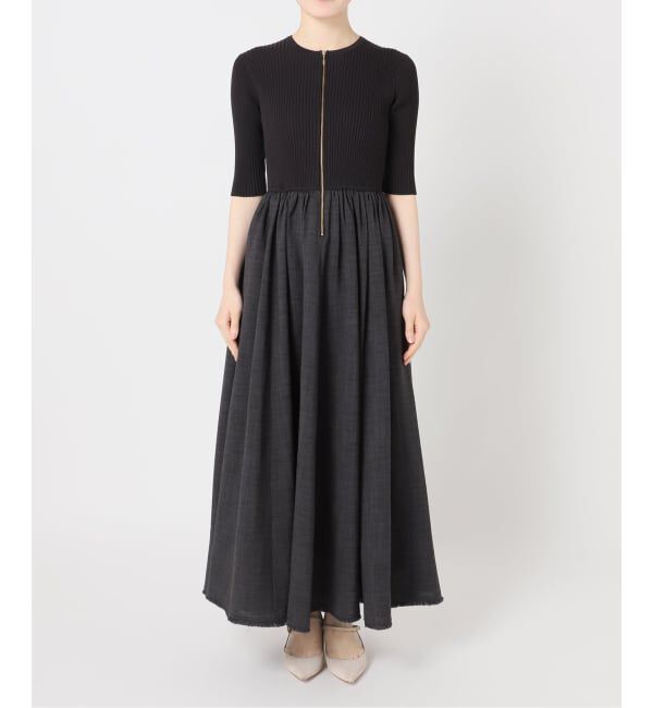 NOBLE「《追加・新色》フロントジップドッキングワンピース」|ワンピース|