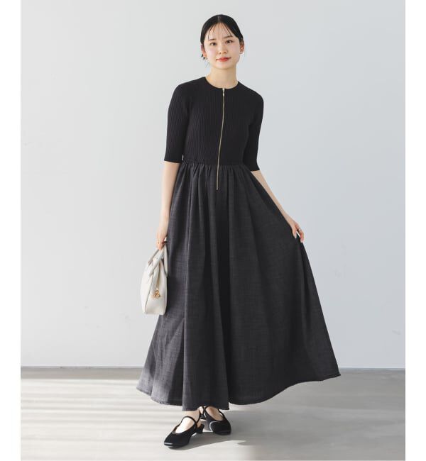 NOBLE「《追加・新色》フロントジップドッキングワンピース」|ワンピース|