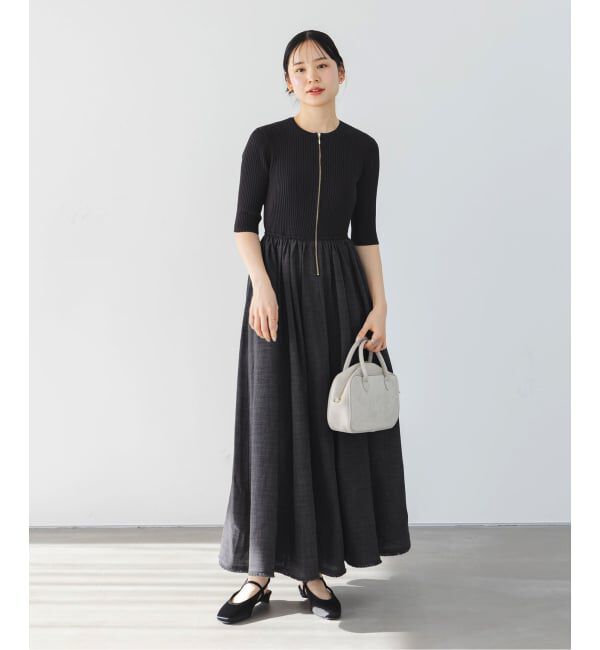 NOBLE「《追加・新色》フロントジップドッキングワンピース」|ワンピース|