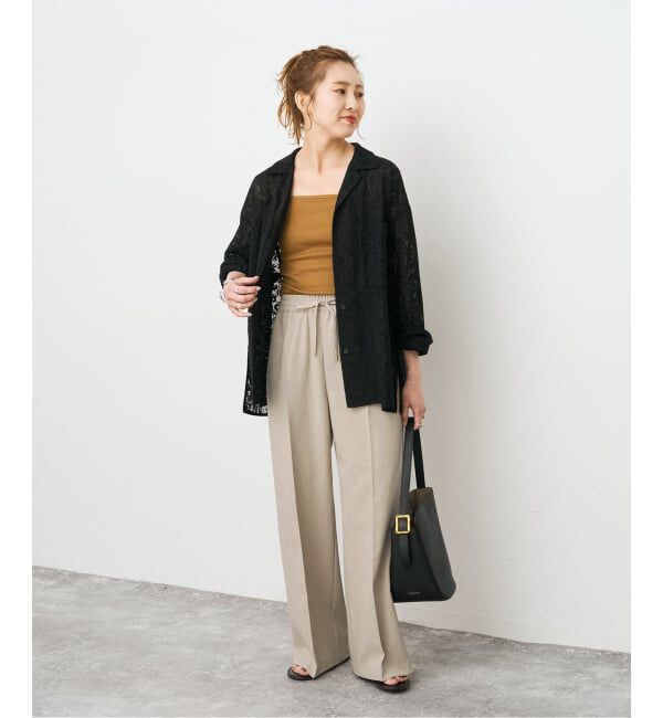 Spick and Span「PEウォッシャブルイージースラックスパンツ」|スラックス|