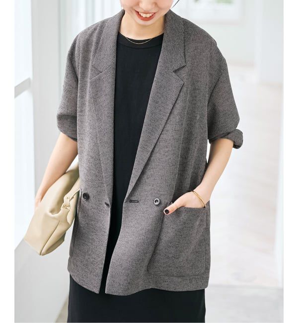 Spick and Span「《手洗い可》ブラーカラミ ルーズジャケット」|その他|ブラックベース