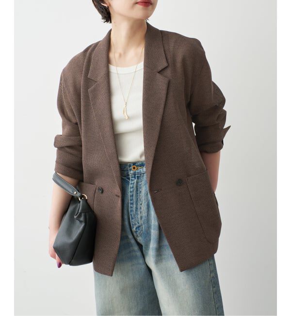 Spick and Span「《手洗い可》ブラーカラミ ルーズジャケット」|その他|