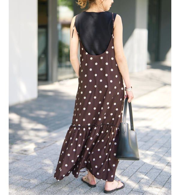 Spick and Span「《一部店舗+WEB限定 / 予約》ドットティアードキャミソールワンピース」|ワンピース|