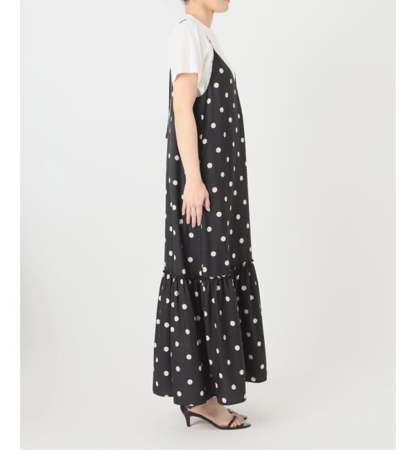Spick and Span「《一部店舗+WEB限定 / 予約》ドットティアードキャミソールワンピース」|ワンピース|