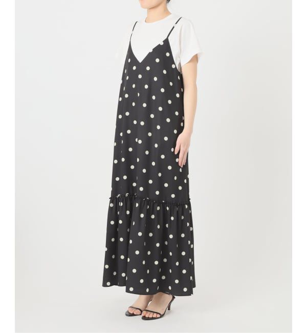 Spick and Span「《一部店舗+WEB限定 / 予約》ドットティアードキャミソールワンピース」|ワンピース|