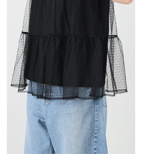 Spick and Span「《一部店舗+WEB限定 / 予約》ドットチュールティアードTシャツ」|Tシャツ・カットソー|