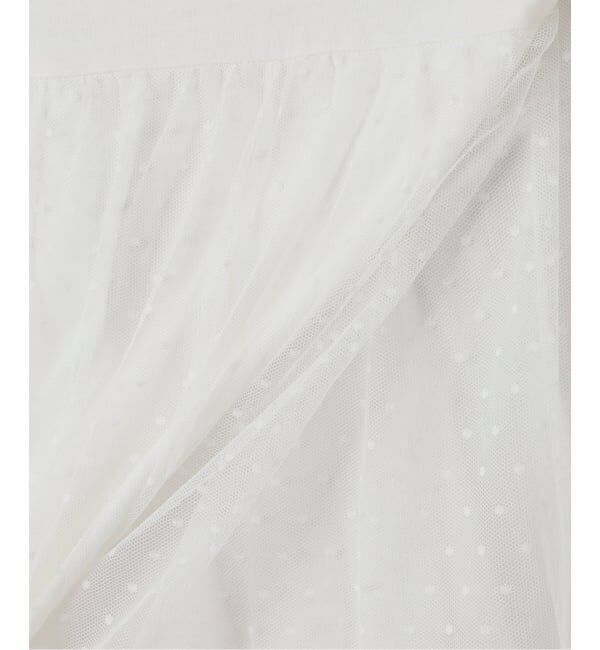 Spick and Span「《一部店舗+WEB限定 / 予約》ドットチュールティアードTシャツ」|Tシャツ・カットソー|