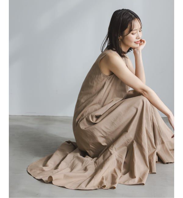 NOBLE「《追加予約・NOBLE別注カラー》MARIHA/マリハ 夏の月影のドレス」|ワンピース|ベージュ