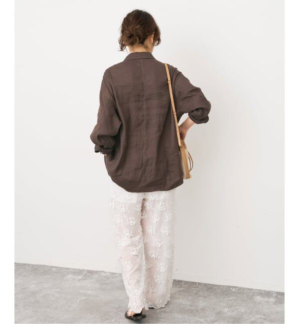 Spick and Span「《洗濯機洗い可》リネンミックスストレッチシャツジャケット」|その他|