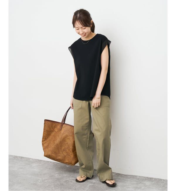 Spick and Span「《予約》オーガンジーコンビルーズプルオーバー」|Tシャツ・カットソー|