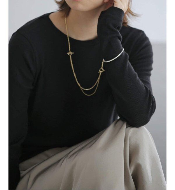  「《追加》【洗える】ウールテレコクルーネックカットソー」|Tシャツ・カットソー|