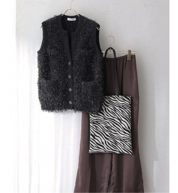  「【洗える】フェザーベスト」|ベスト・ジレ|ブラック