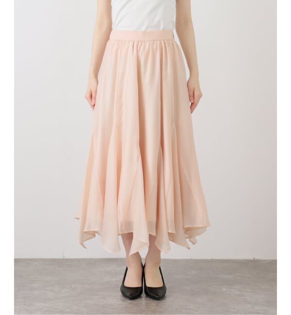  「【洗える】シアーランダムヘムスカート」|スカート|