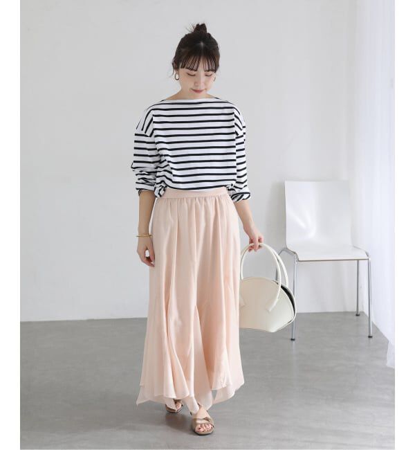  「【洗える】シアーランダムヘムスカート」|スカート|