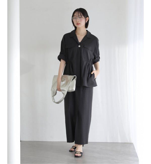  「【洗える】リネン混ワークシャツジャケット」|その他|