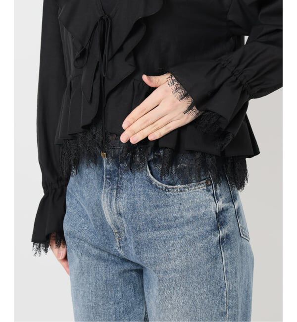  「【洗える】レースブラウス」|シャツ・ブラウス|