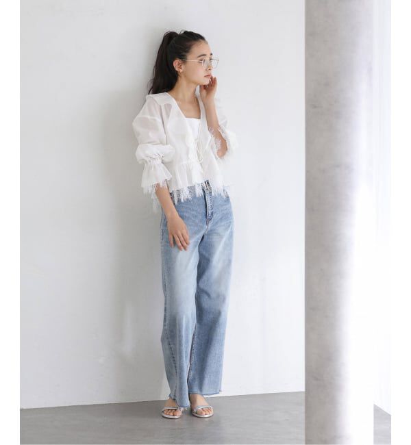  「【洗える】レースブラウス」|シャツ・ブラウス|