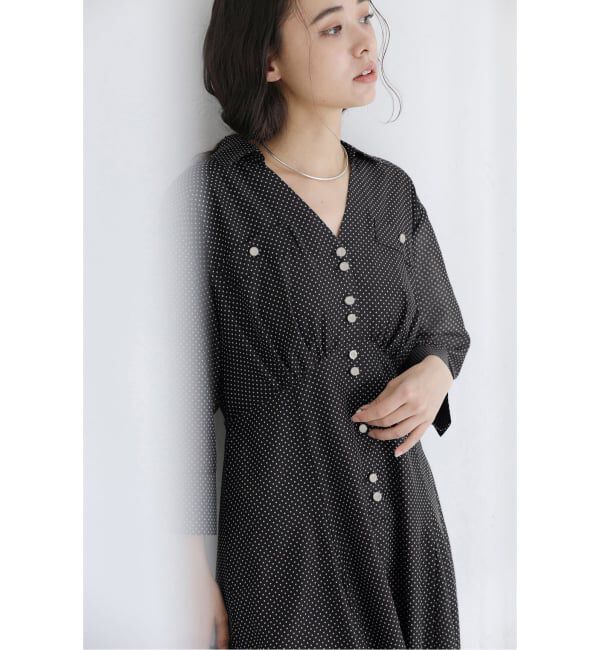  「【洗える】ポケットシャツワンピース」|ワンピース|