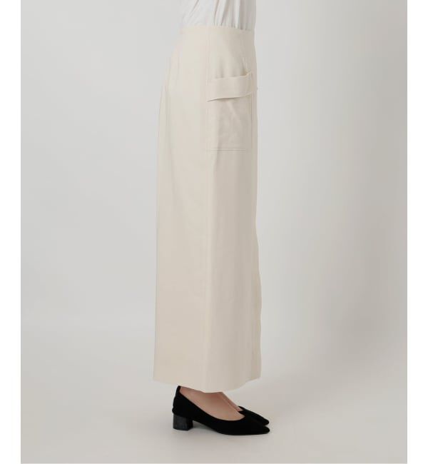  「【洗える】リネン混タイトスカート」|スカート|