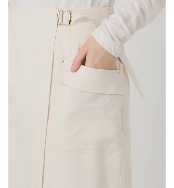  「【洗える】リネン混タイトスカート」|スカート|