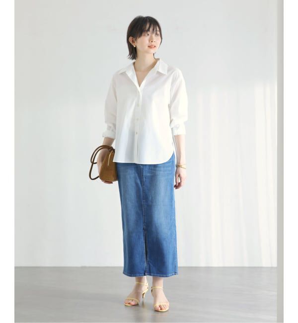  「【洗える】スリットカフスシャツ」|シャツ・ブラウス|