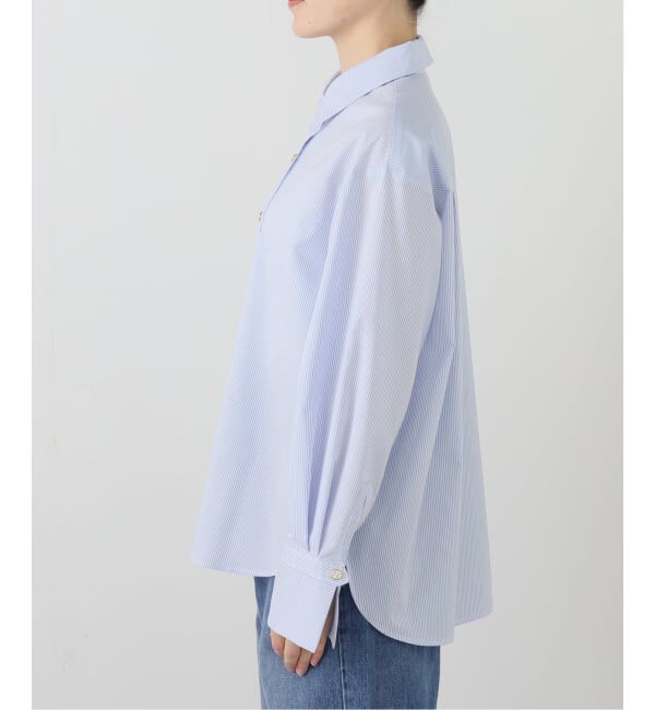  「【洗える】スリットカフスシャツ」|シャツ・ブラウス|