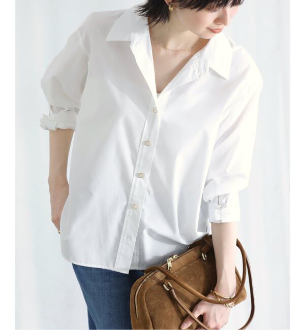  「【洗える】スリットカフスシャツ」|シャツ・ブラウス|
